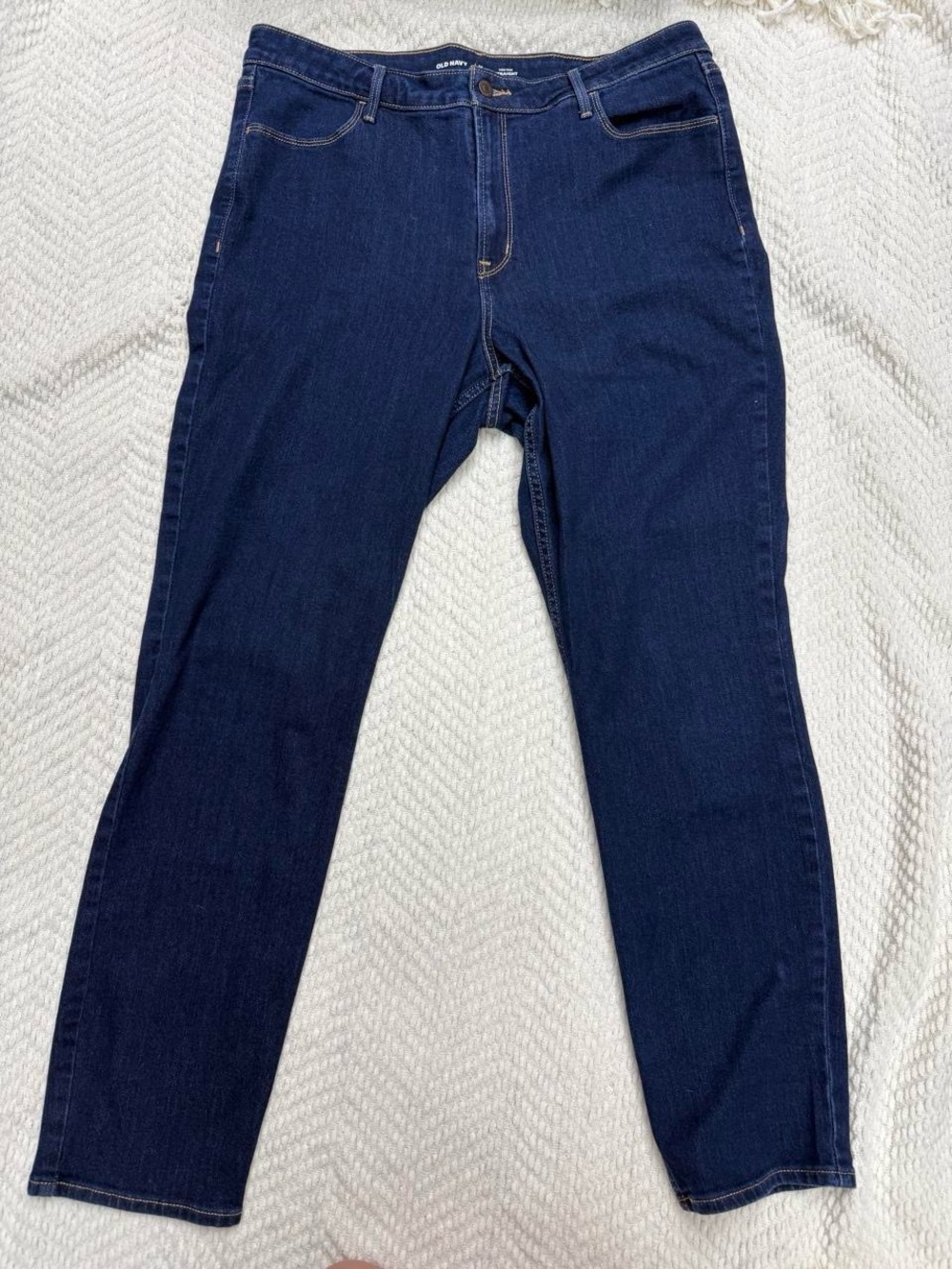 Old Navy Women’s Skinny Dark Blue Jeans, Size 16 LONG